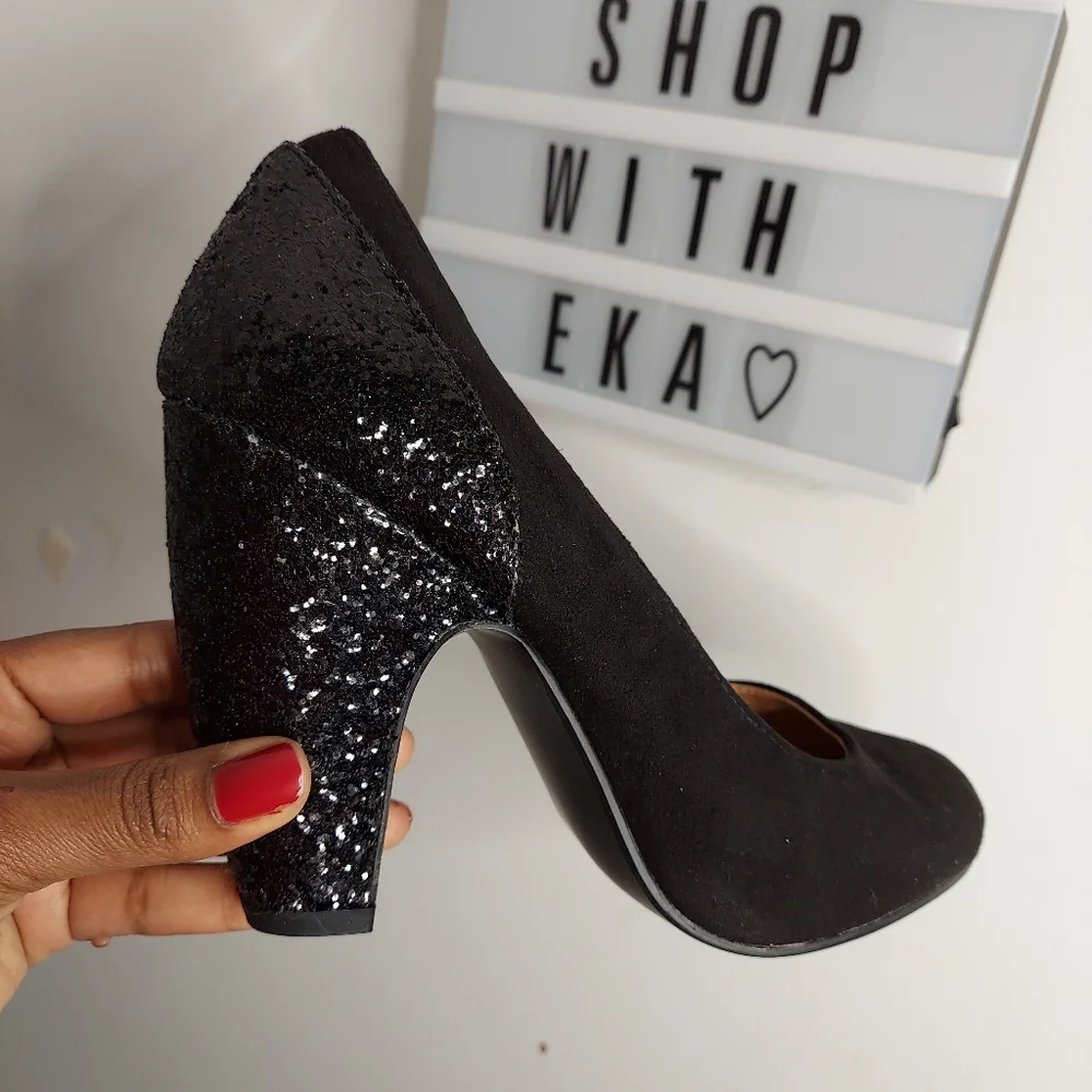 Black sequin heels - Picture 3 of 10